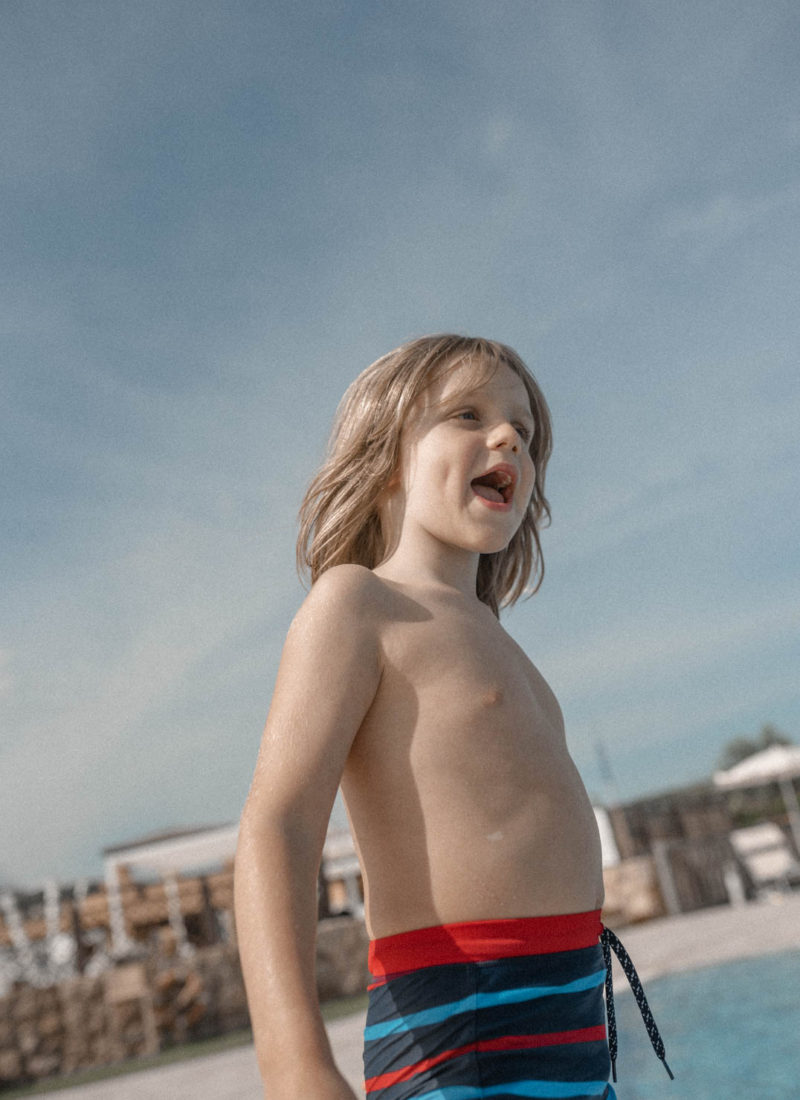 Autism Travels - An Unofficial guide - Charlie by the pool in Sardinia