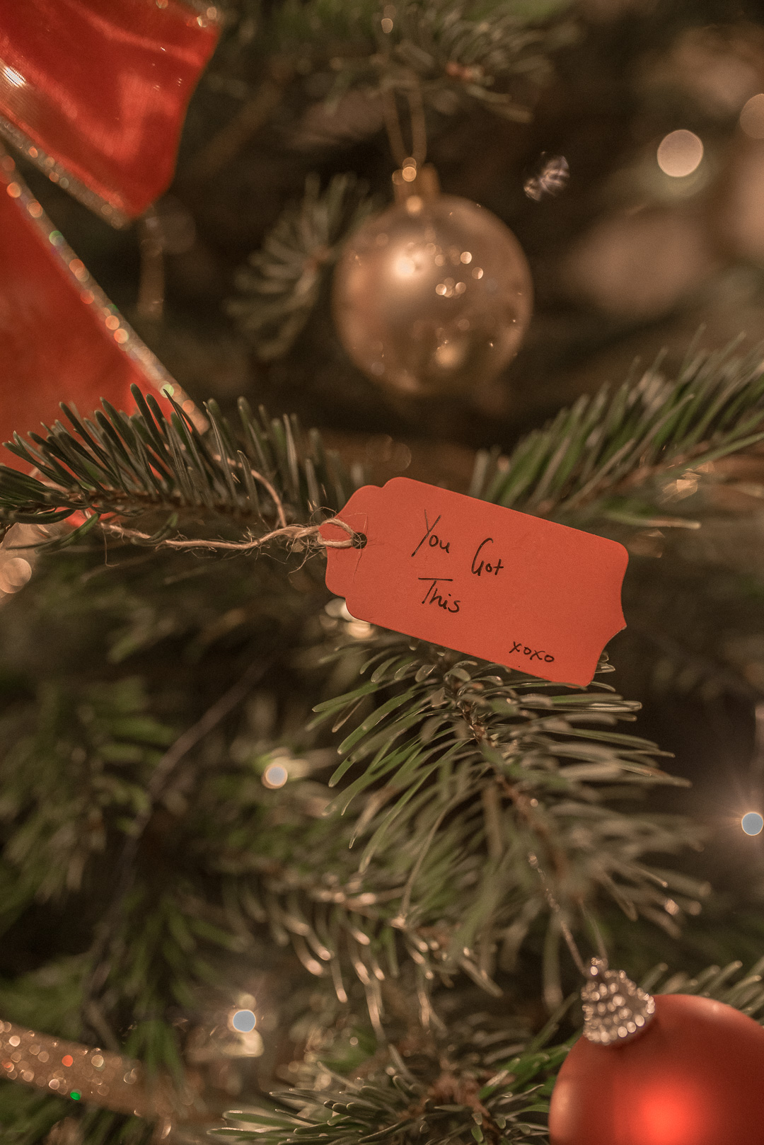 Coping with Christmas whilst recovering from an eating disorder - "You got this" written on a Christmas Gift Tag