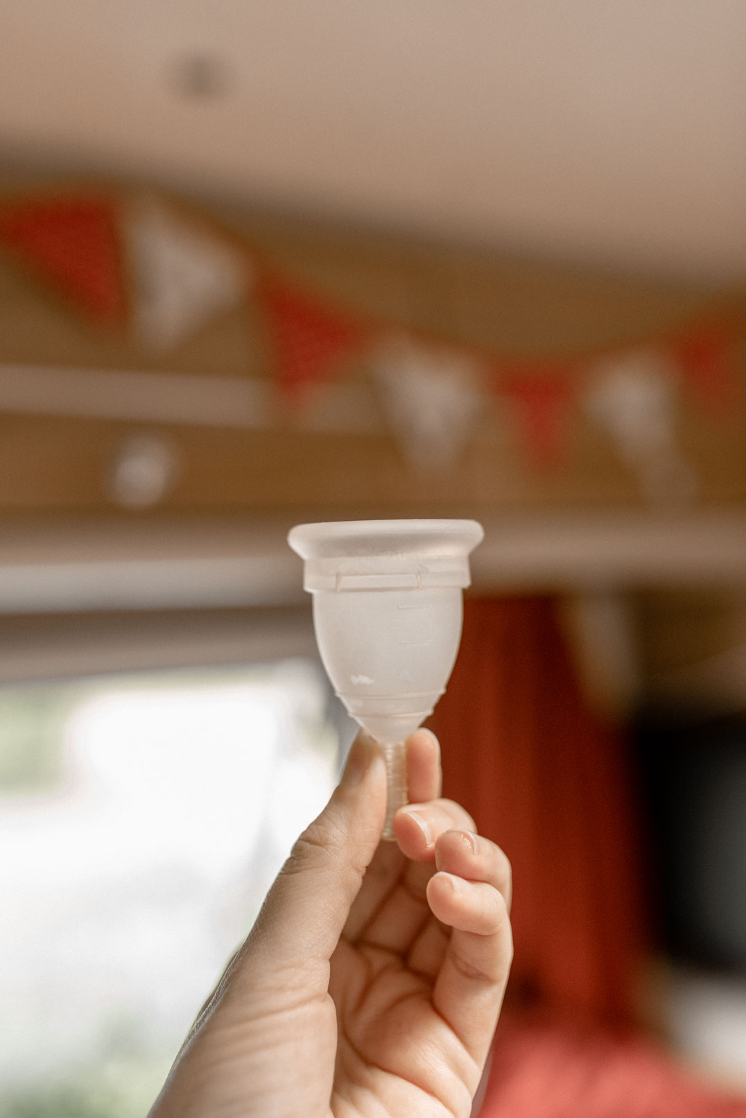 Travelling with a menstrual cup - a menstrual cup in a motorhome