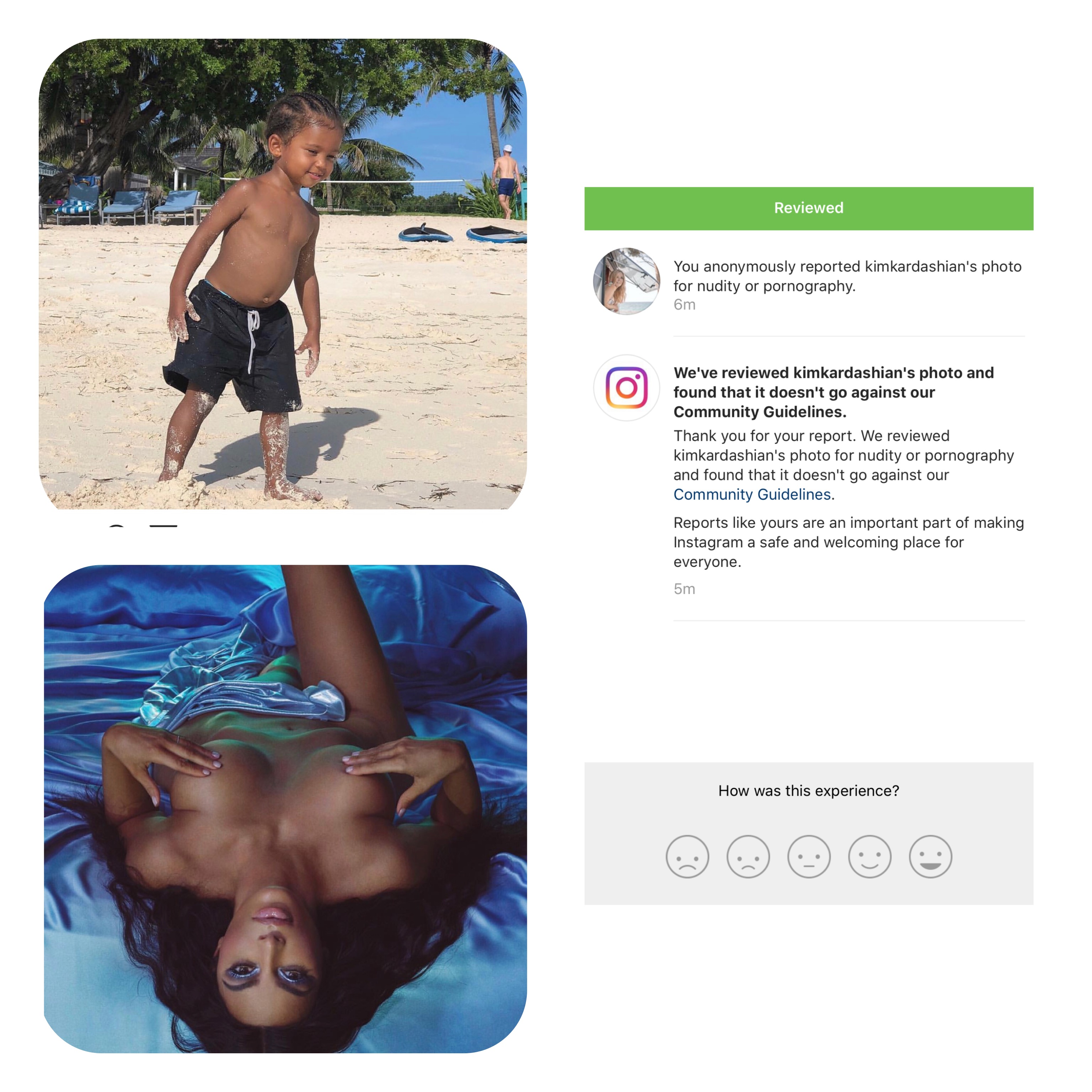 Instagram Shadowban - Images that were reported and not removed