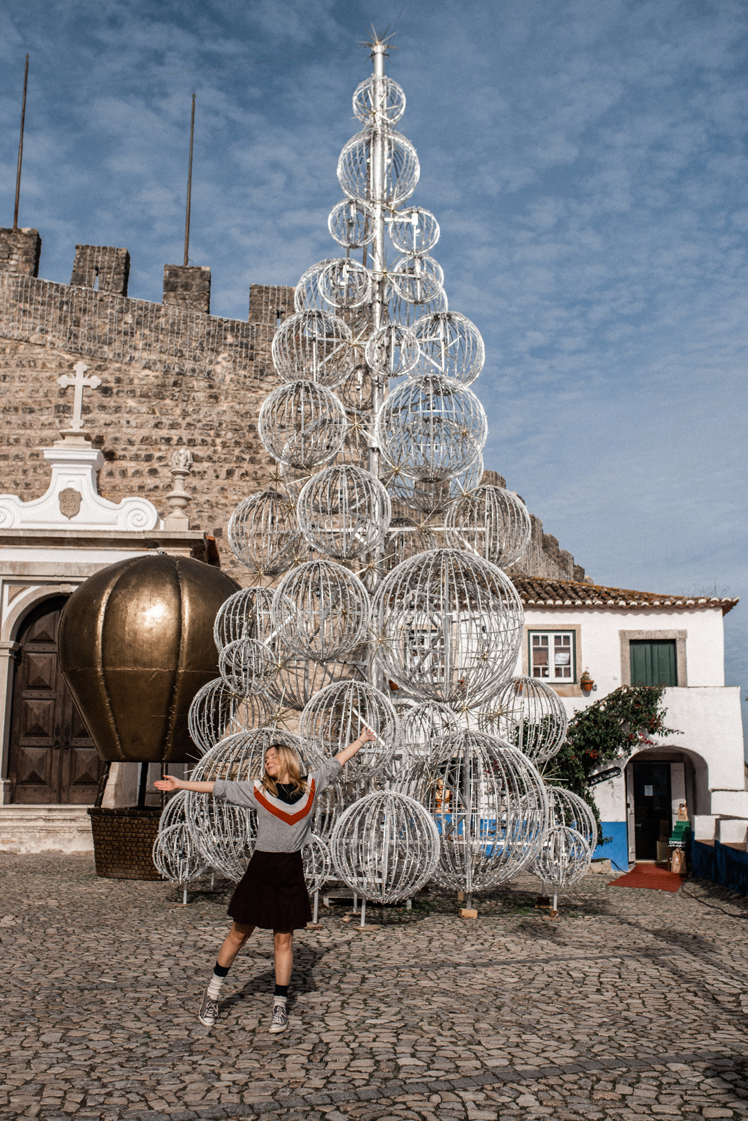 Óbidos Christmas Market - Beth and the Giant Tree 