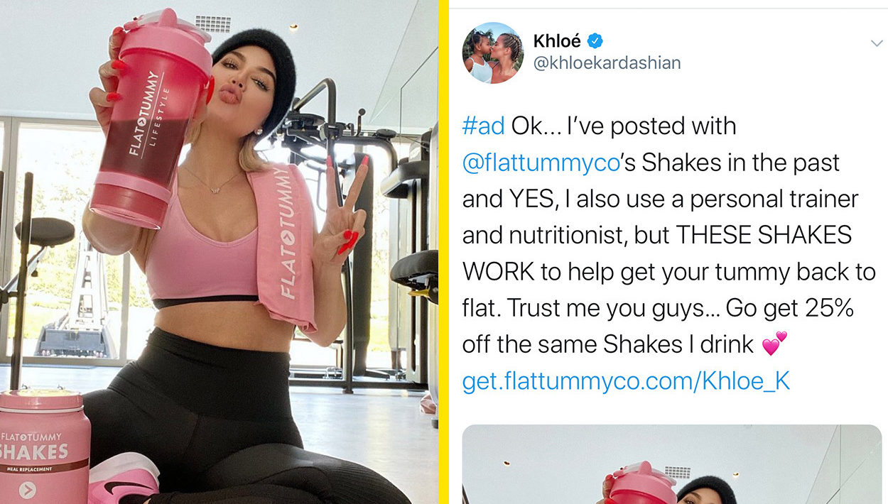 New year diet culture - Khloe Kardashian Diet Shake Advertisement