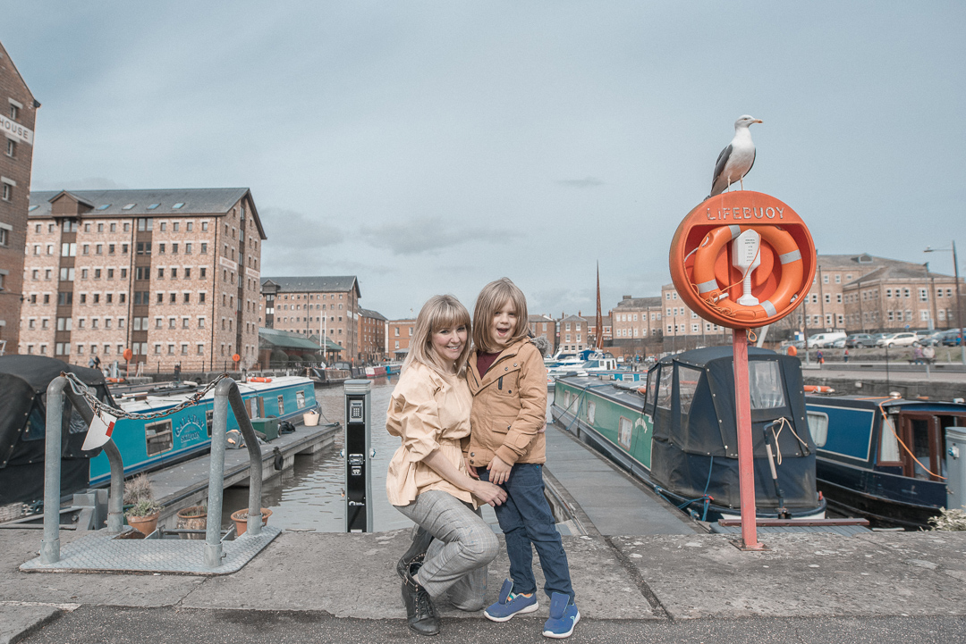 A Mum and a Carer - Beth Anne and Charlie in a Dockyard
